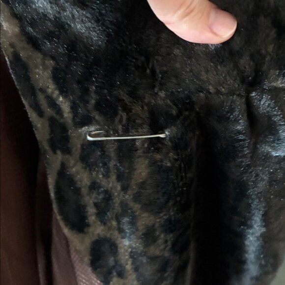 Lorovi sz 12 Vintage faux fur Leopard Print Coat euc - Picture 12 of 12